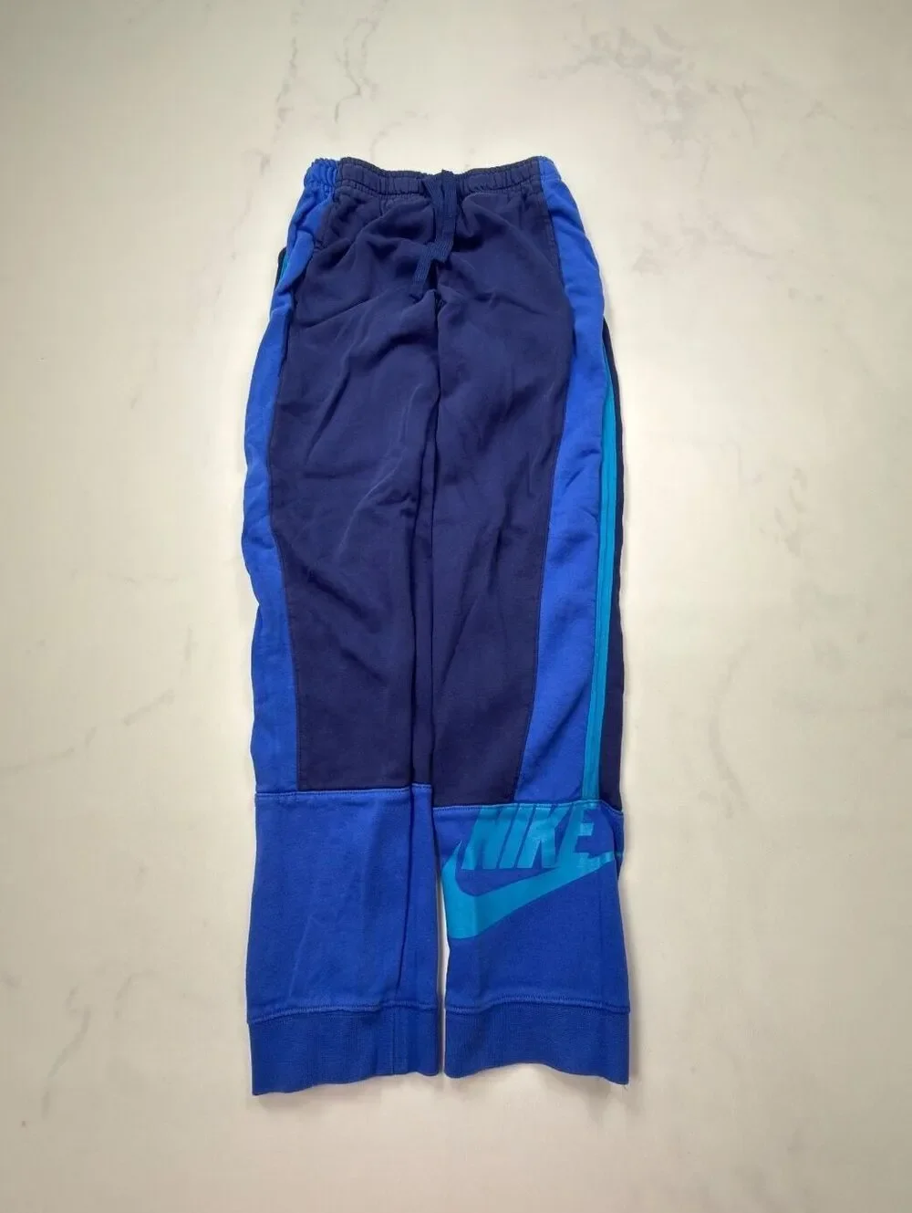 Nike Logo Joggers Blue 2000s Streetwear - Boys XL